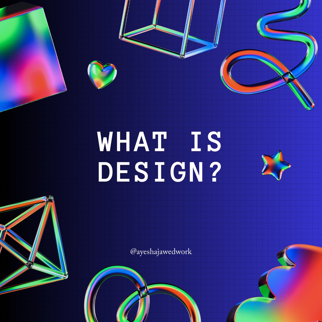 ayeshajawedwork's tweet photo. In graphic design, "design" refers to the process of creating visual content with a specific purpose or intention. It involves making deliberate decisions about elements such as layout, typography, color, imagery, and overall composition to effectively communicate a message https://t.co/RToKuaEZB8