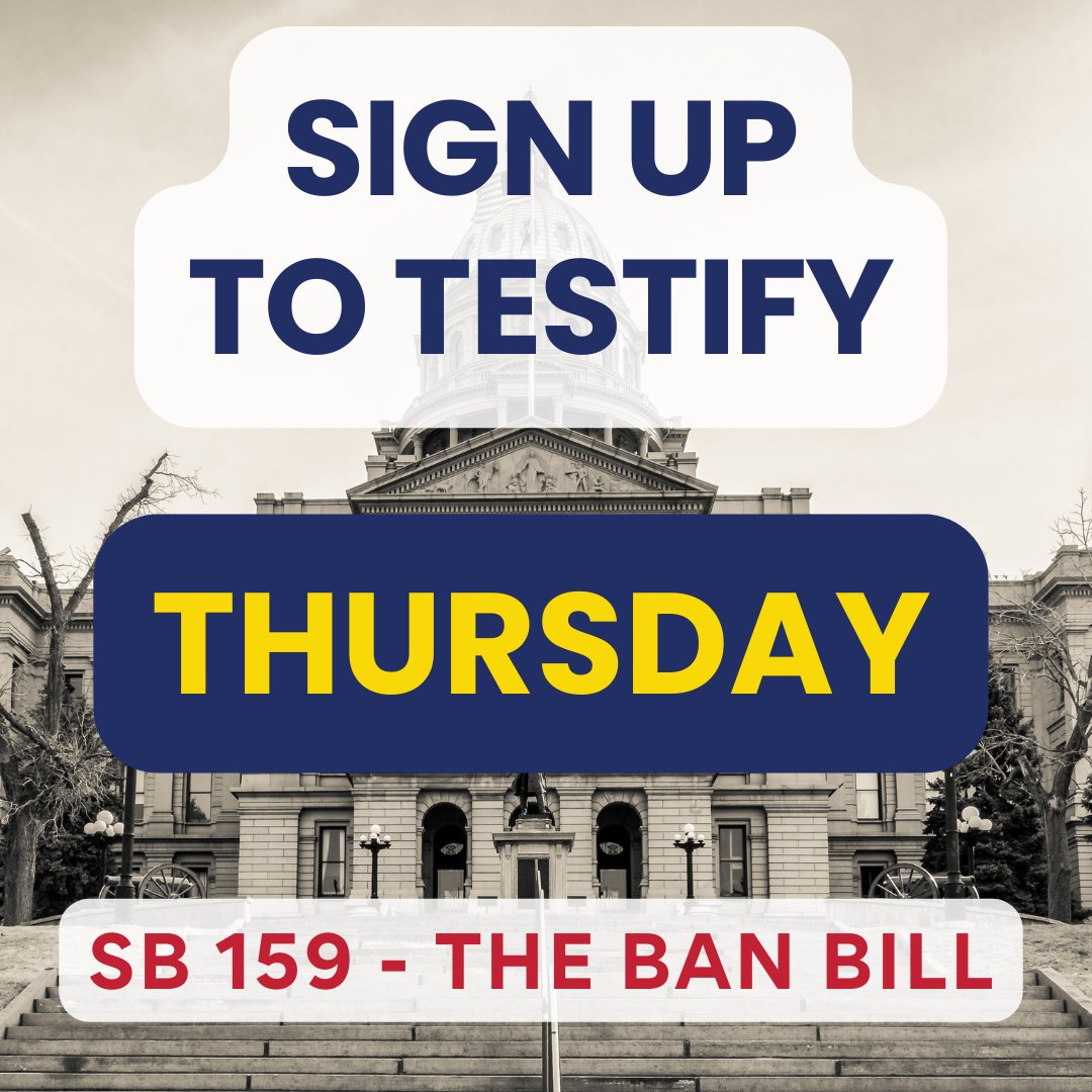 Don’t ban Colorado oil & gas! Share your story at the committee hearing this Thursday for SB 159 (a.k.a. the Ban Bill). Sign up to testify here: www2.leg.state.co.us/CLICS/CLICS202…