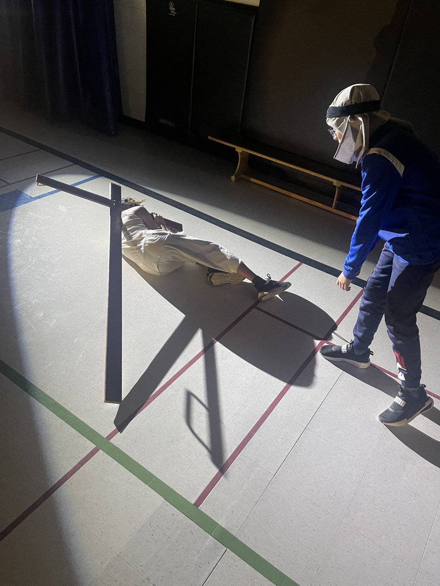 Rehearsals for The Stations of The Cross are in full swing…this Thurs @ 1:15pm! Parents are welcomed!