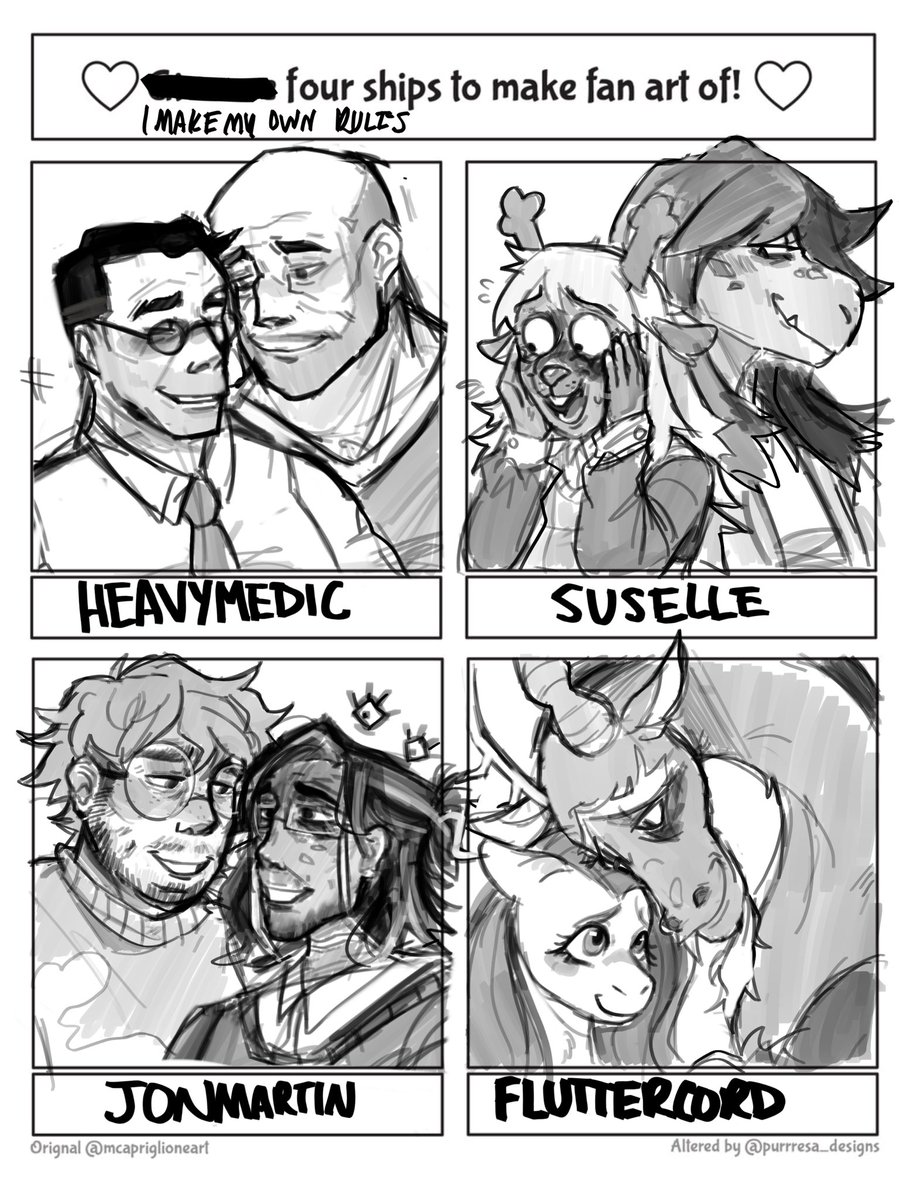 GONNA BE CRINGE ON MAIN… MY 4 FAVORITE SHIPS… #heavymedic #suselle #jonmartin #fluttercord