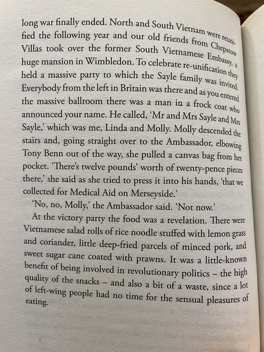 Labour Left history experts - was Tony Benn really at the North Vietnam victory party at the Wimbledon embassy? (From Alexei Sayle’s brilliant memoir Thatcher Stole My Trousers, so there’s a chance it’s just a funny ad lib!)