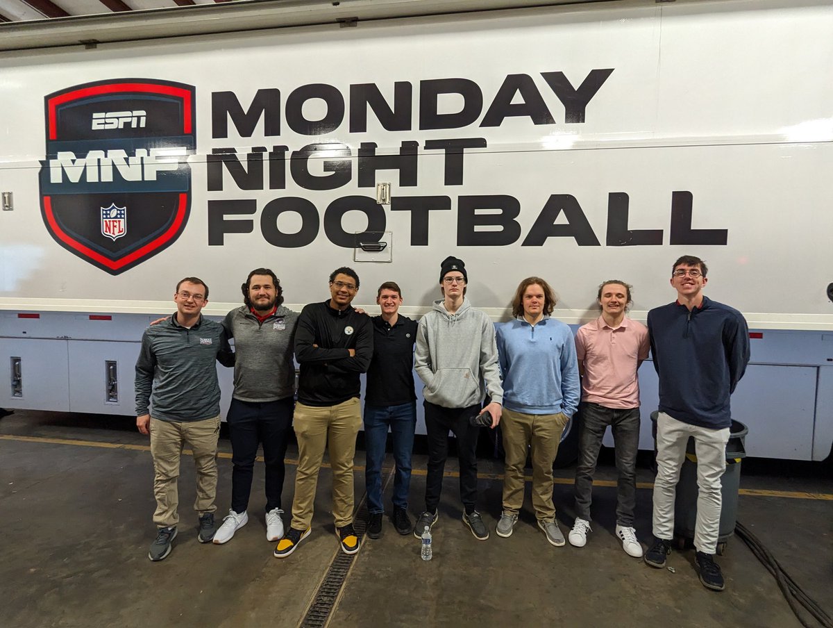 The student crew that brings <a href="/RMUAthletics/">RMU Athletics</a> to ESPN+ had a chance to tour @NEPBroadcasting headquarters and walk through some of the mobile units that bring us the world's biggest shows. Thank you NEP for your hospitality!