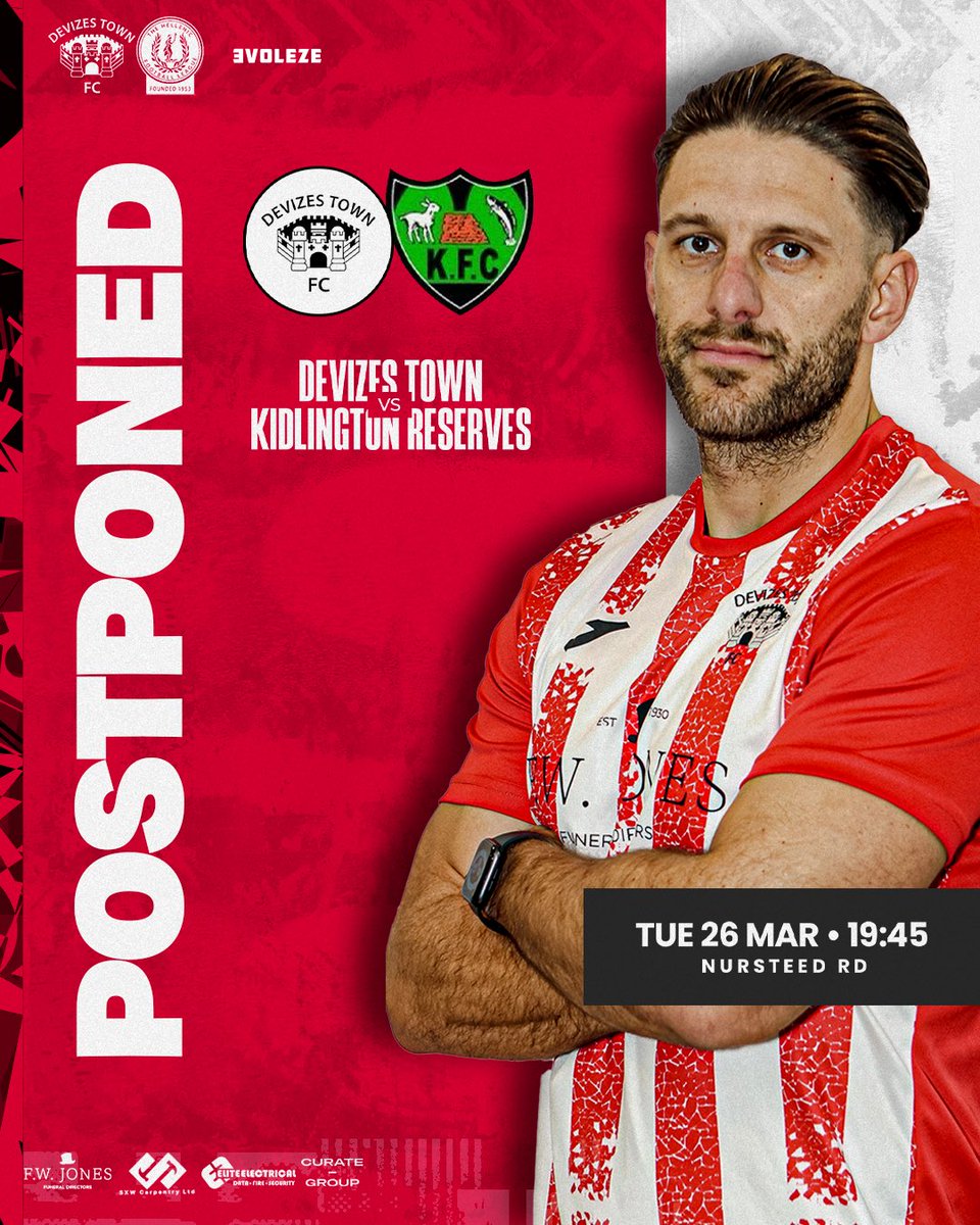 🚨POSTPONED Unfortunately the weather has beaten us ☔️ Tonight’s fixture is OFF Bar will remain open for the England game though so pop along and have a midweek drink 🔴⚪️