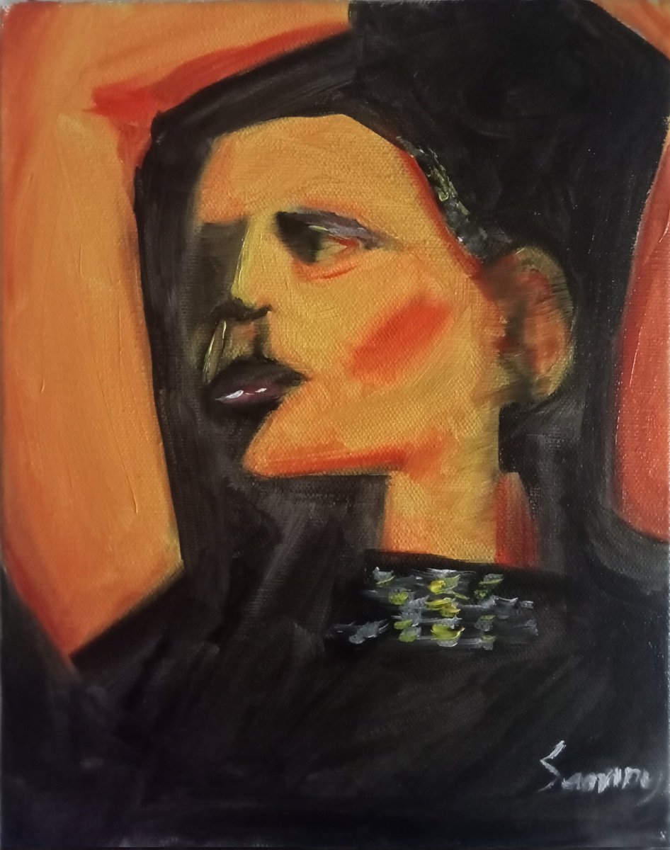 Lou Reed rock and roll animal. I've been studying more of the impressionist lately, so I did this impressionist painting of Lou Reed in oils.