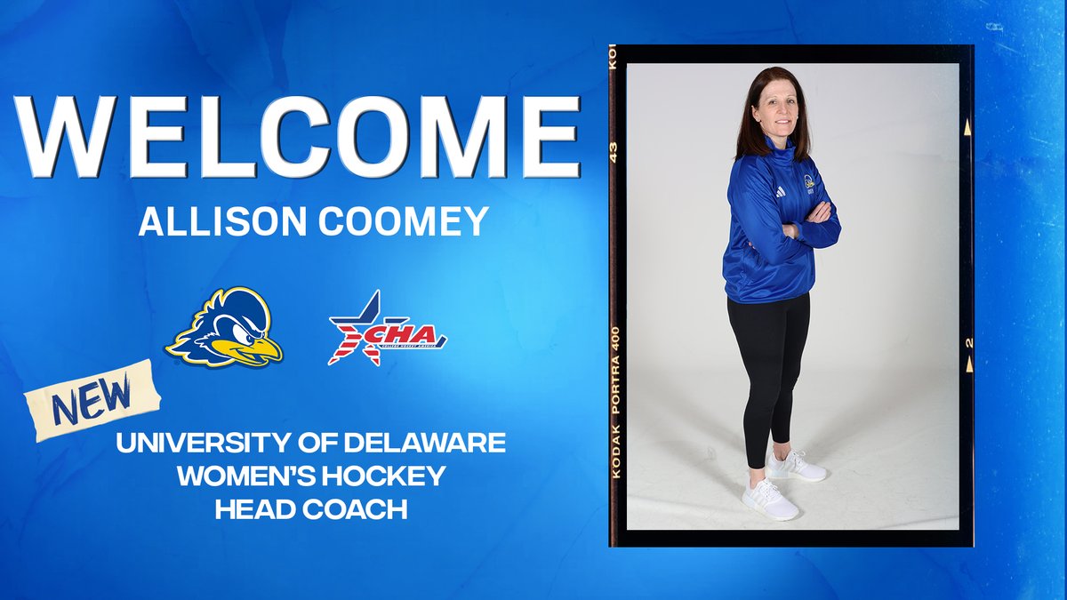 Welcome Allison Coomey as the First Head Coach for the University of Delaware Women's Hockey!! #CHA #Delaware