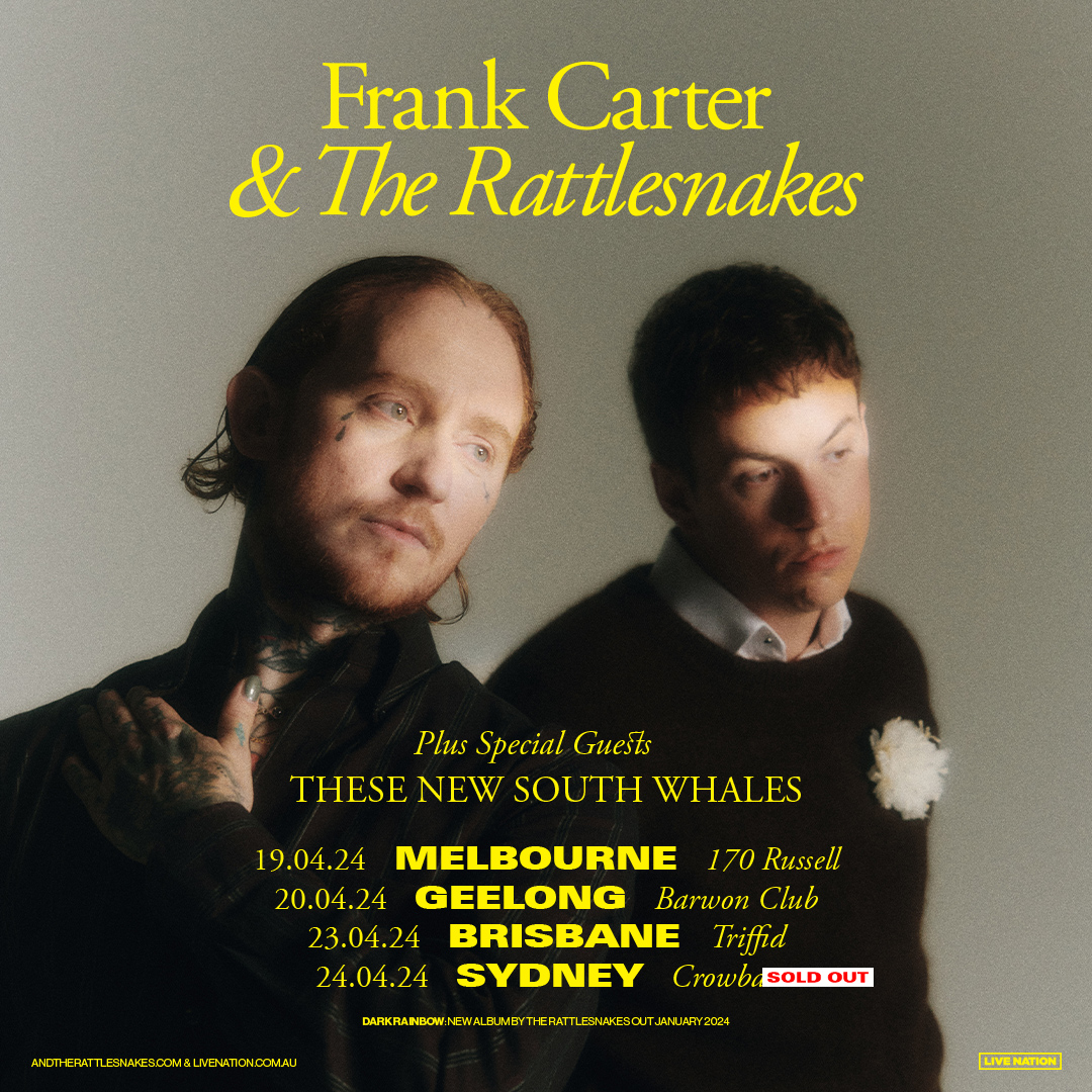 You guys sold out Sydney! Still a few tickets for the remaining dates left at  linktr.ee/frankcarterand… grab them quick! 🇦🇺