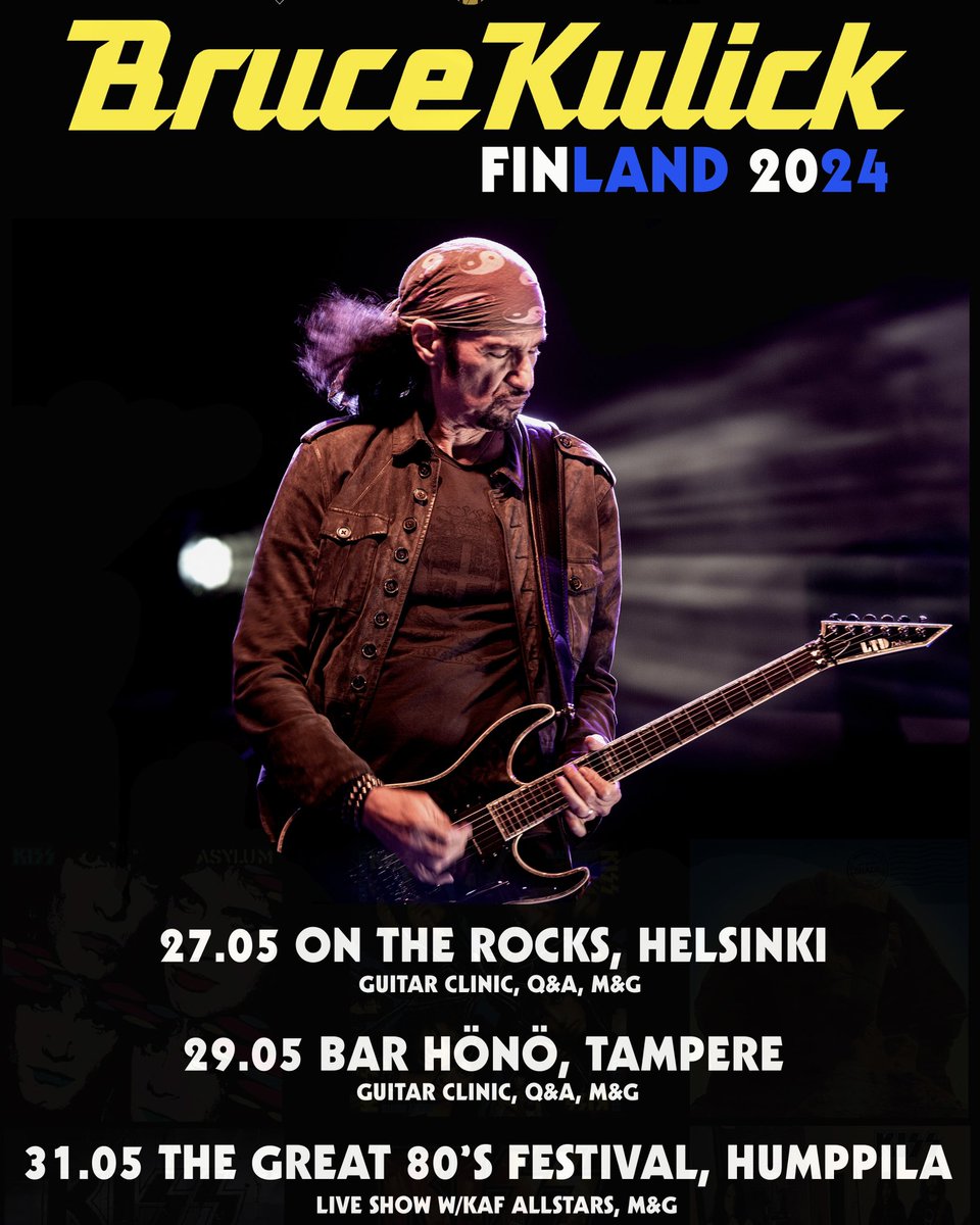 I’m excited to announce 3 events in Finland, late May 2024. Visit kissarmyfinland.com for more details!