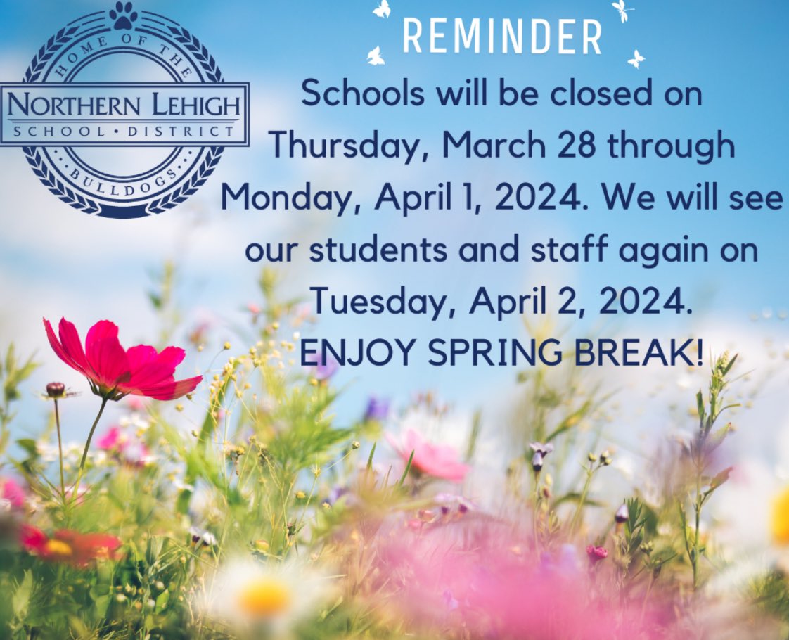 Spring Break starts on Thursday! 🌸