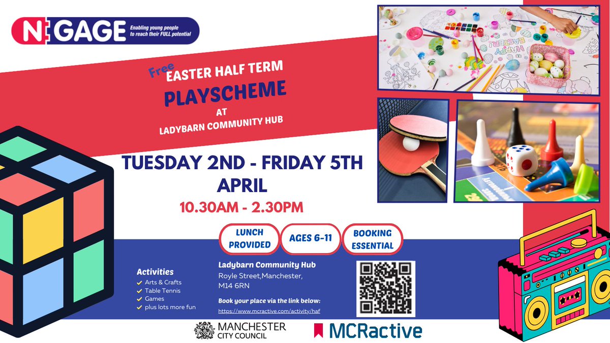 mcractive.com/activity/haf

#easterholidays
#Playscheme

<a href="/HubLadybarn/">Ladybarn Community Hub</a>