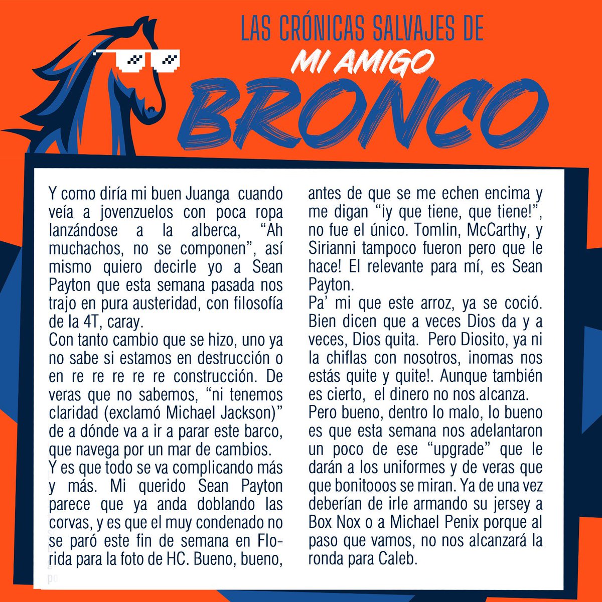 La crónica de hoy de #miamigobronco #gobroncos #letsride #broncos #broncoscountry   #broncosmonterrey #denverbroncos #broncos #monterrey #denver #unitedinorange #nflmexico #nfl  #sports #deportes