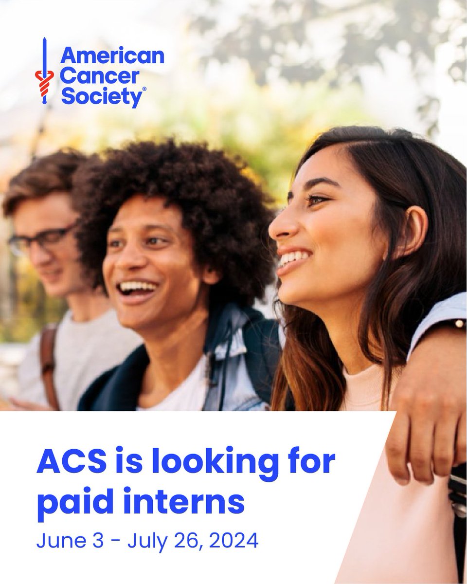 Help end cancer as we know it, for everyone. The American Cancer Society Internship Program is hiring for June 3 - July 26 - a summer spot with NNRT! Undergrad and grad students must meet the following criteria Apply at: cancer.org/about us/employment-opportunities.html