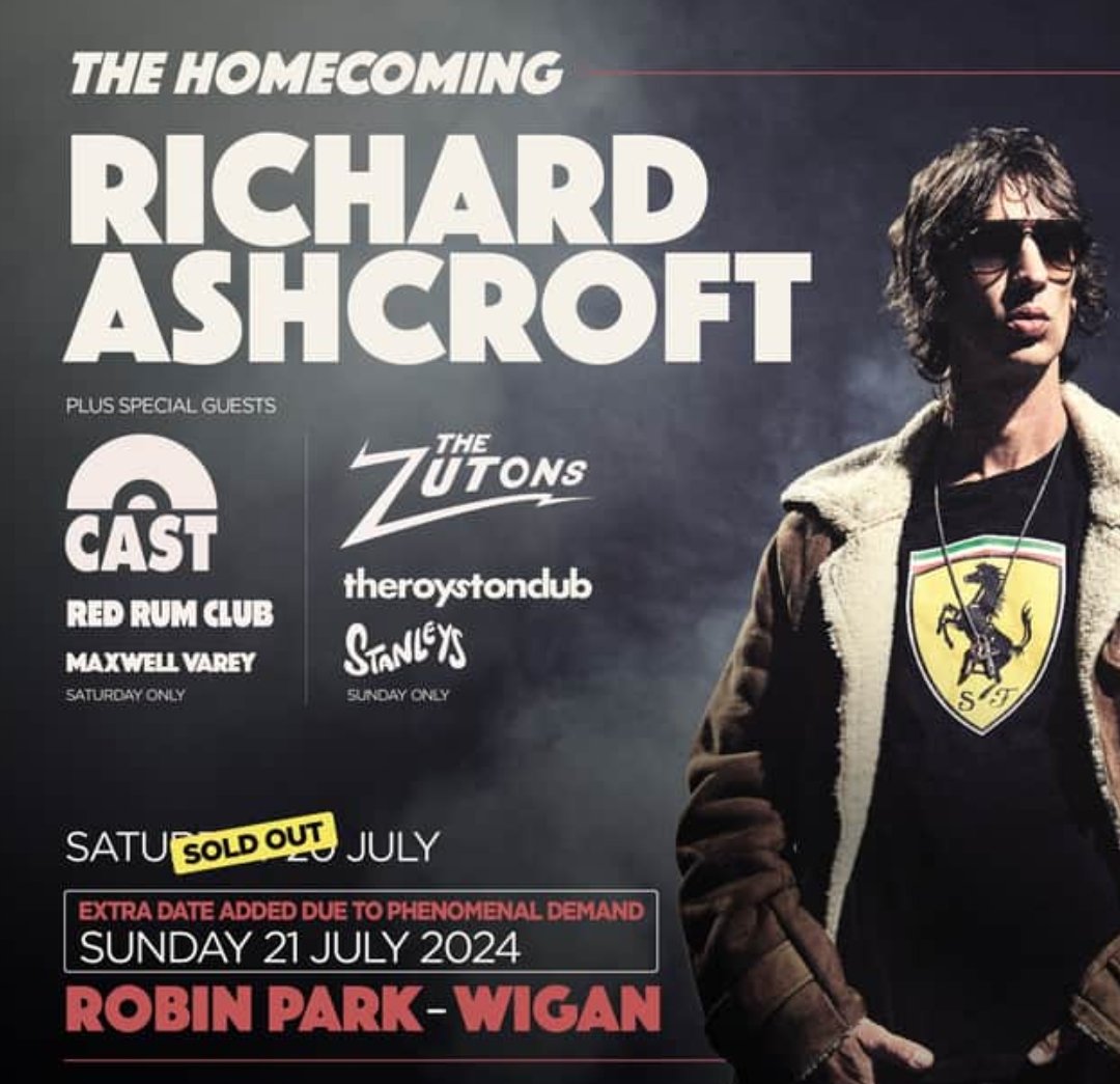 MattKeating1981's tweet photo. Absolutely buzzing with this support @richardashcroft !! Only said the other day I've never seen @castofficial but followed them for years!! Bring it on!! @johnpowerla #robinpark https://t.co/9IyzErJ2bG