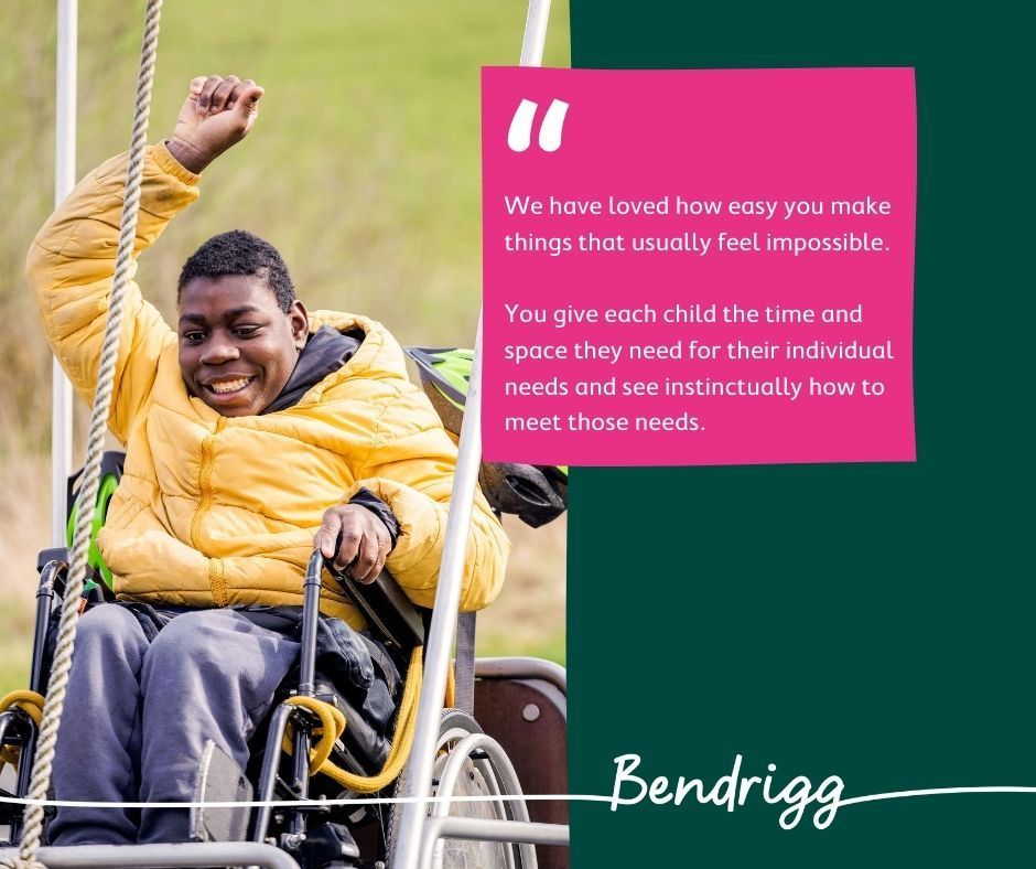 We just love receiving feedback like this! We dream of a world where everyone's needs are instinctively met so hearing that we made someone feel this way is a lovely reminder of why we do what we do. #AccessibleAdventure #OutdoorsForAll This image contains alt text.