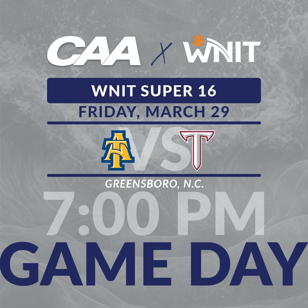 It's a Super Friday for @LadyAggieBall! A&T hosts Troy in the @WomensNIT. 🕖 7 p.m. 📺 flosports.link/CAAonFlo (@FloHoops ) 📊 bit.ly/3TBZ8Cq #CAAHoops