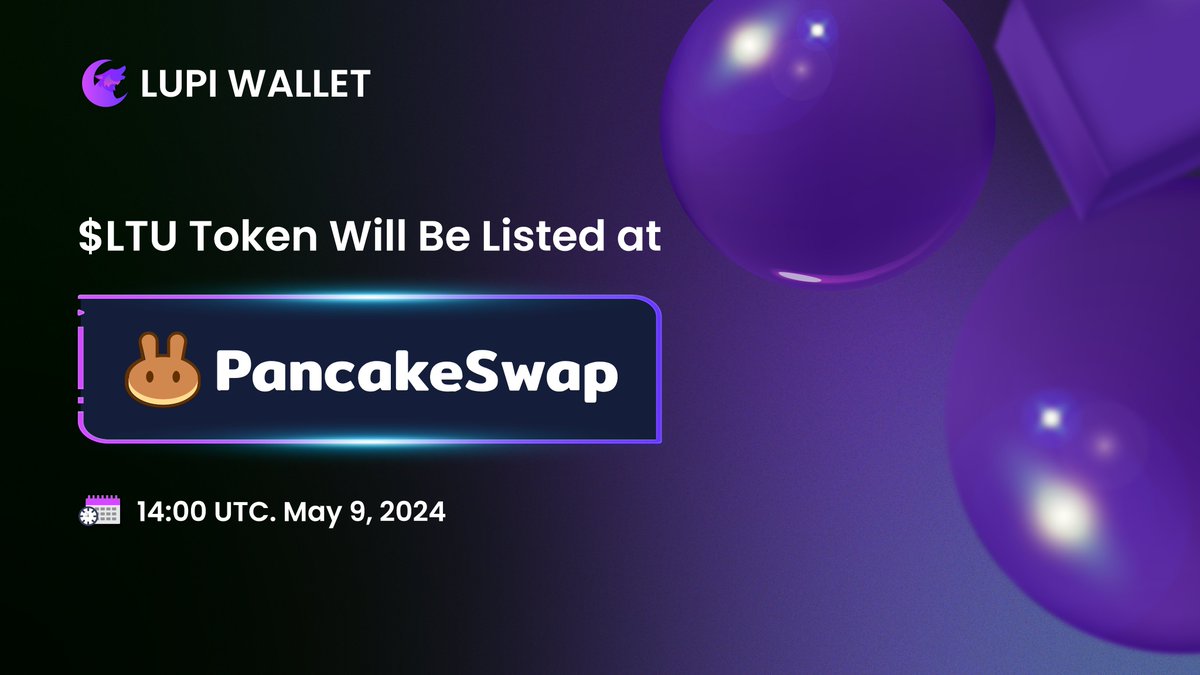 We are here to announce important information 📢 🥞 We discussed and made the first announcement for the listing of the $LTU token at PancakeSwap. 📋 Listing Time: 14:00 UTC. May 9, 2024 💵 Trading Pairs: BNB/LTU, USDT/LTU. 🛡️ The countdown is on, the security solution for…