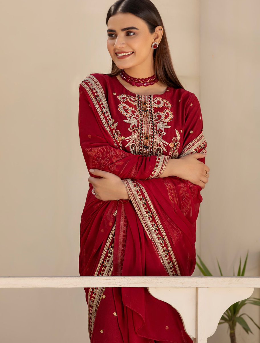 summandar01's tweet photo. #SD_Collection
ABO1
*EID COLLECTION CAMBRIC COTTON EMBROIDERY WITH HEAVY EMBELLISHMENTS CHIFFON DUPATTA EMBROIDERED WITH PLAZO EMBROIDERED*S M L XL SIZES*PRICE 8500* https://t.co/trjgMNTWFp