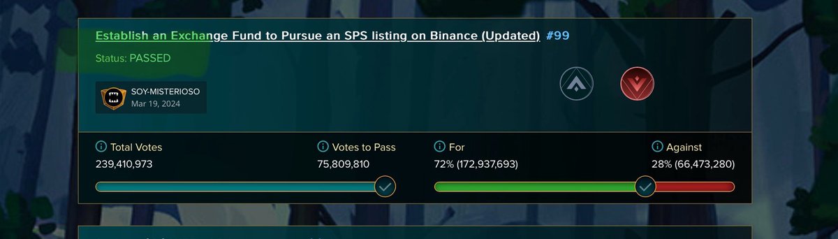 We are officially going after a ⁦<a href="/binance/">Binance</a>⁩ listing for $SPS ⁦<a href="/splinterlands/">Splinterlands</a>⁩
