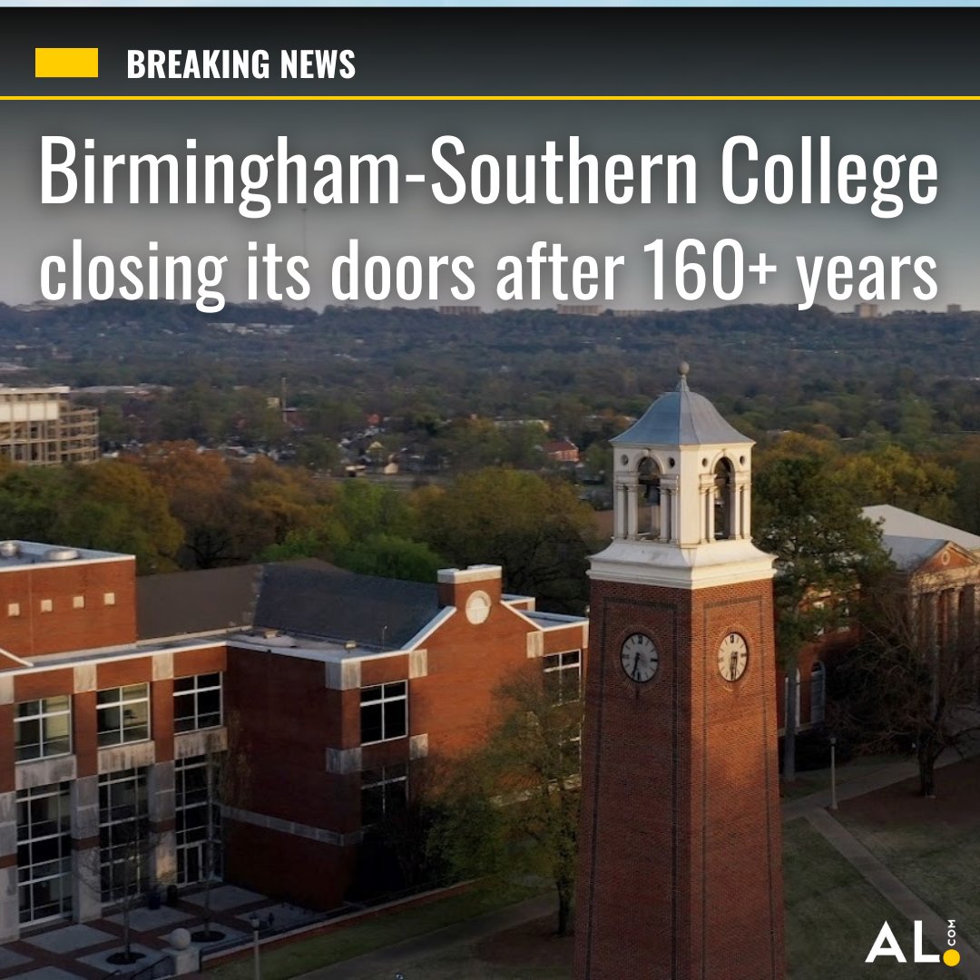 After 168 years, Birmingham-Southern College will cease operations on May 31, 2024 following a unanimous decision from the school's board of trustees. Read more, including a letter from the board's chair: al.com/educationlab/2…