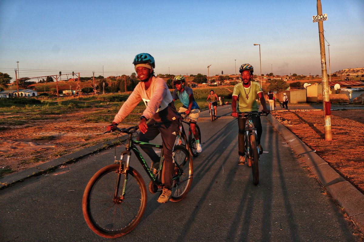 Every Last Thursday of the month we go on a Sunset Ride, cruising through our neighbourhood before going into our monthly Soweto Storytelling in the evening.

Join this exciting ride off the beaten track this Thursday 28th March!