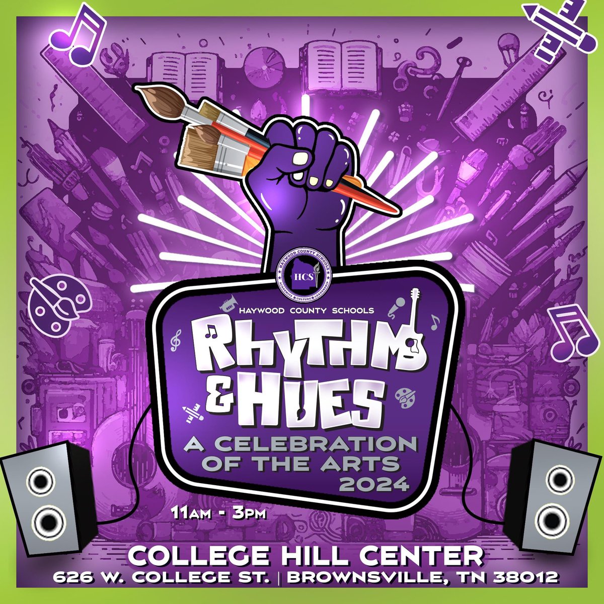 🎨🎶 Get ready for the inaugural Rhythm and Hues: Celebration of the Arts, hitting Brownsville on May 4, 2024! Hosted by our district's Fine Arts division, this event will showcase mesmerizing performances and stunning artwork from all district schools. 🎨🎶