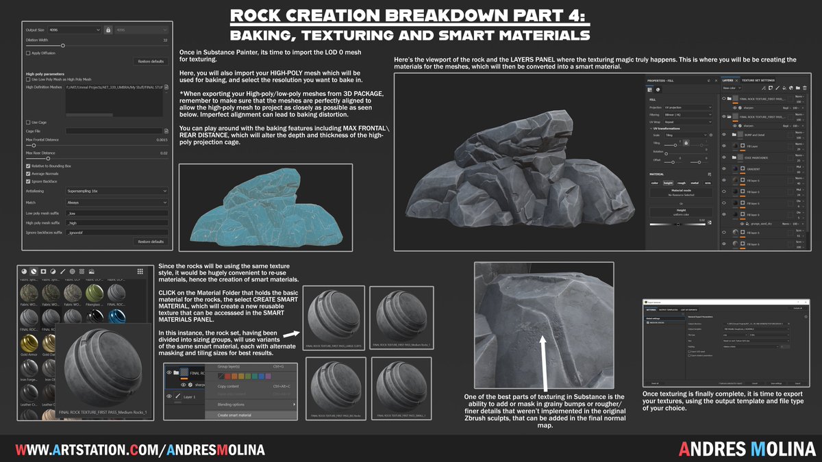 I've decided to create a breakdown of my rock sculpting project, going into detail on how I approached these rocks. Hopefully this breakdown could come in handy for anyone who is curious! 😁
artstation.com/artwork/04xlNe
#gameart #3dart