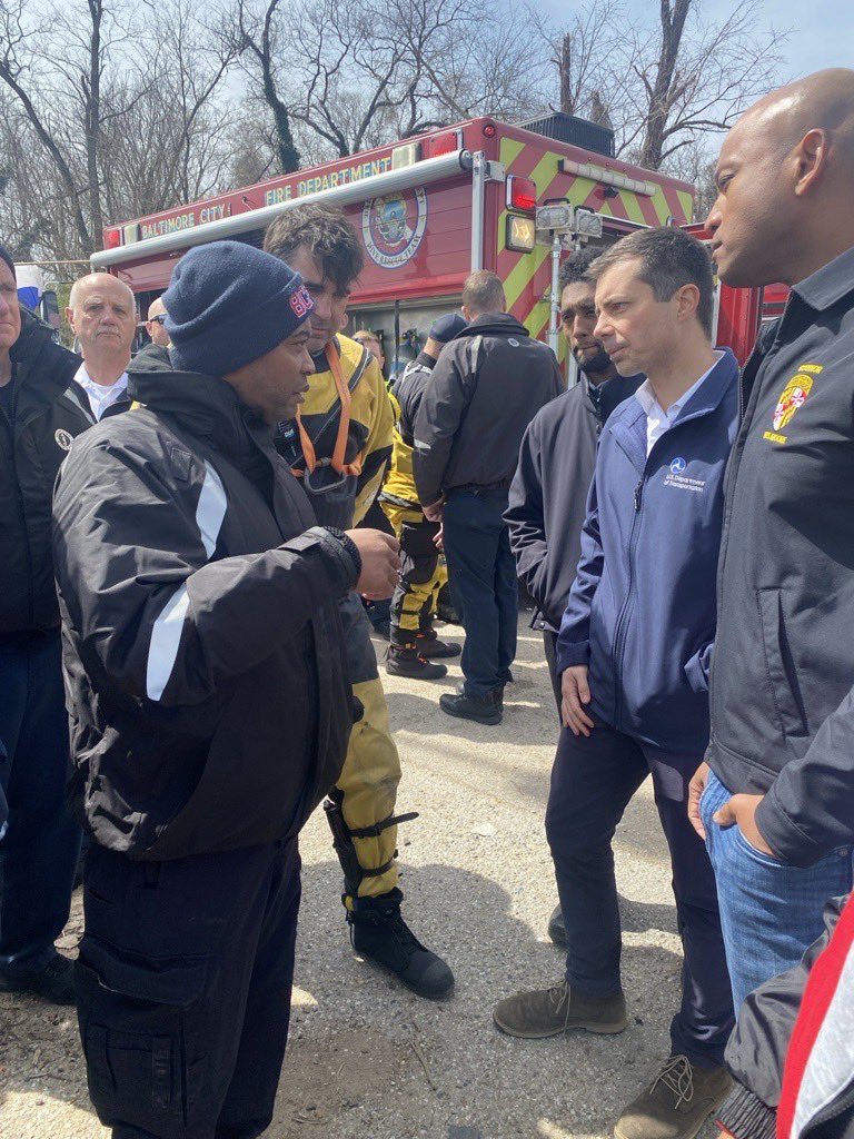 Grateful to the first responders who’ve been on scene at the Francis Scott Key Bridge.