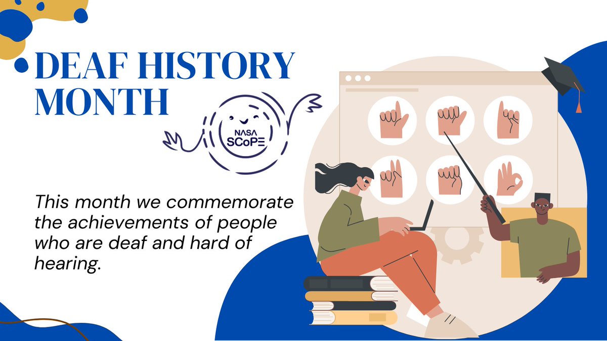 We are celebrating #DeafHistoryMonth and commemorating the achievements of people who are deaf and hard of hearing. We will be sharing ways to engage the low hearing and deaf communities throughout this month! #SciComm #outreach