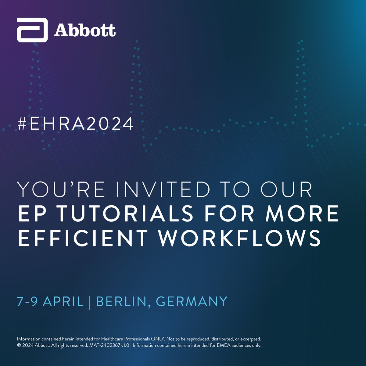 #EHRA2024 is underway! I’m heading to our practical EP tutorials to hear our expert faculty share how they’re harnessing our #MedTech advancements to optimize workflows and improve patient outcomes.

See our sessions: bit.ly/3v7sukb

#AbbottProud