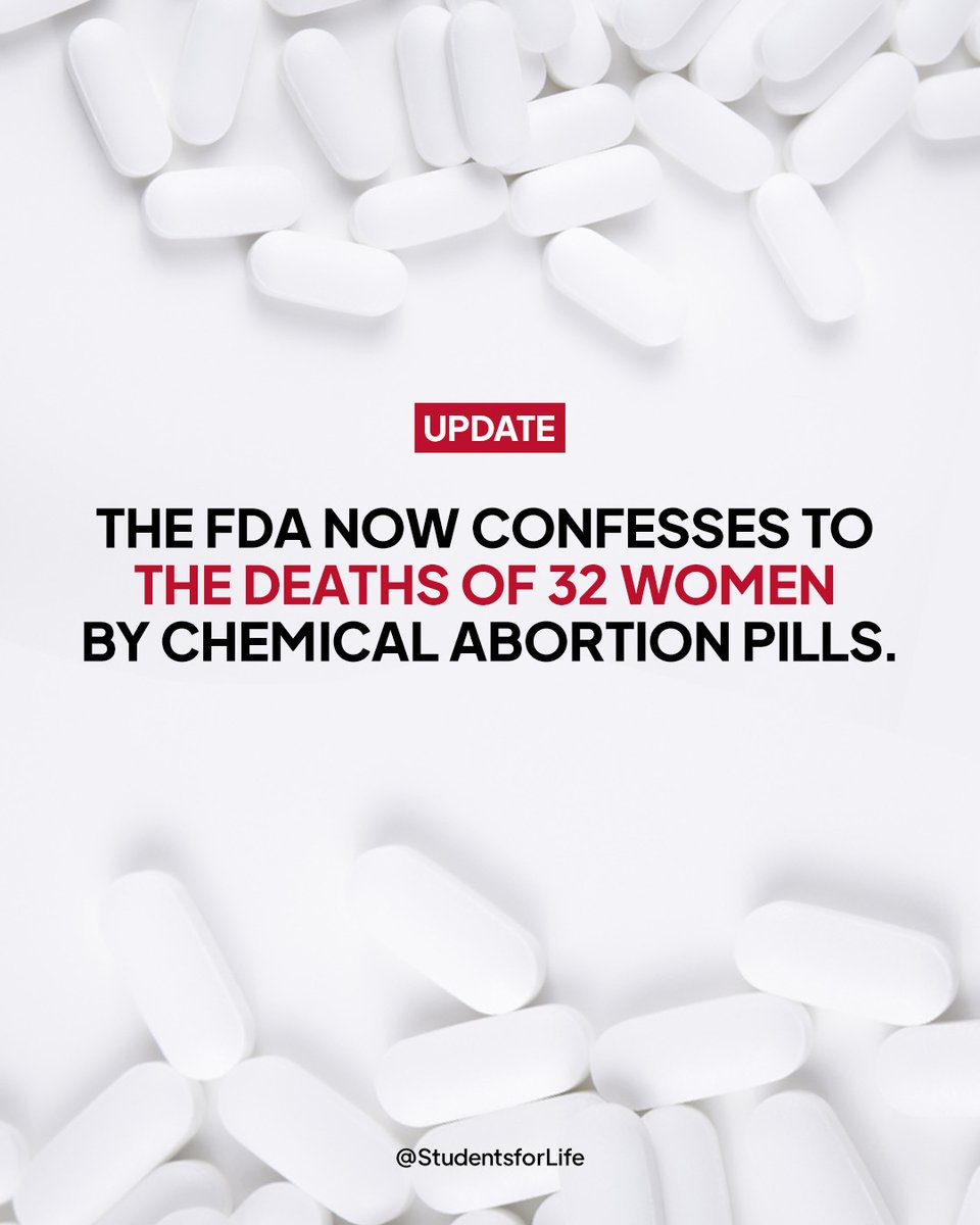 StudentsforLife's tweet photo. How many more women have to die before the FDA will admit that they made a huge mistake by rushing the approval of deadly abortion drugs? https://t.co/0aaDiwrVCl