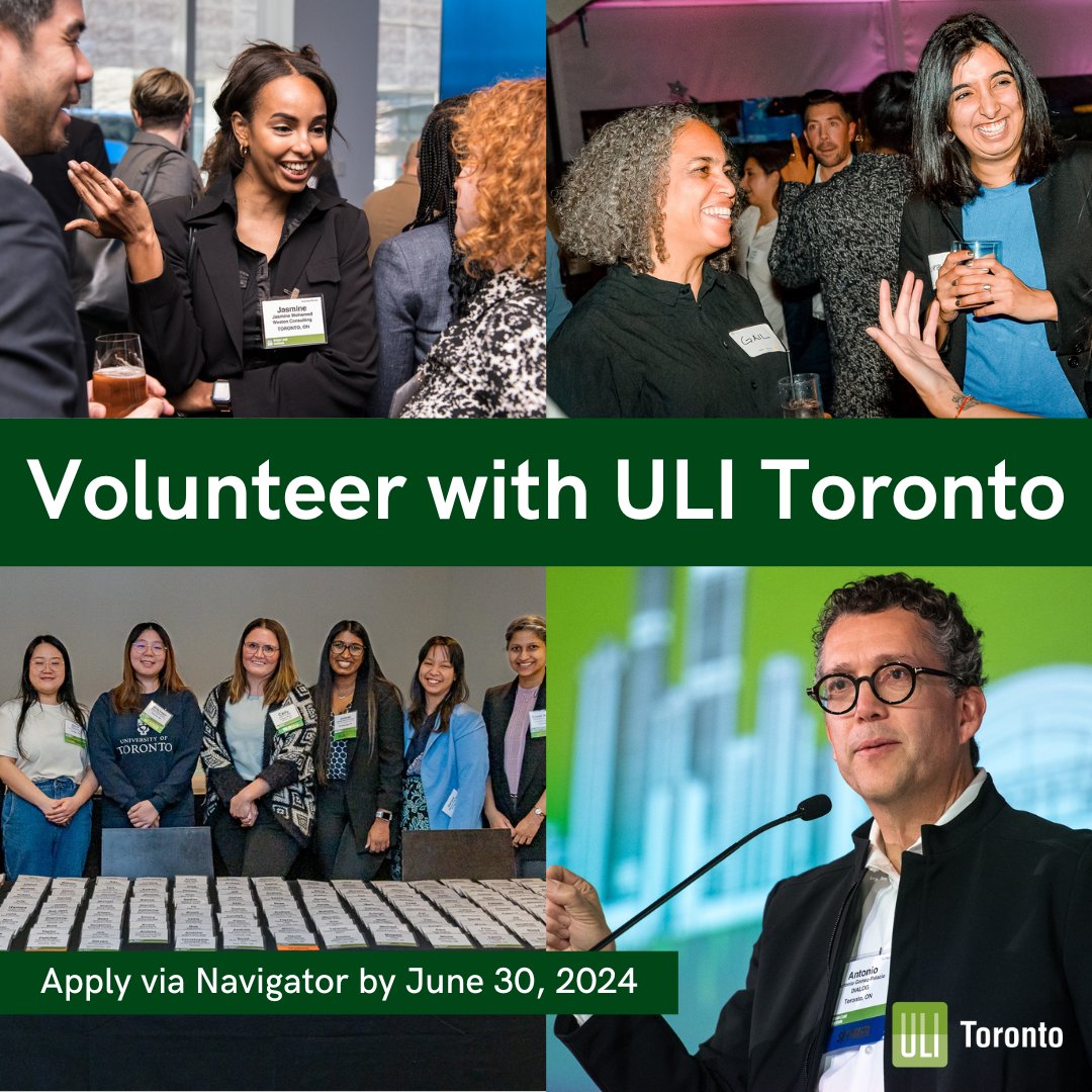 Looking for ways to connect, converse and help drive impact in communities? ULI Toronto’s committees are putting out the call for industry professionals who want to shape our city region and help build pathways to better futures. See link for more: lnkd.in/gXWh_VNt