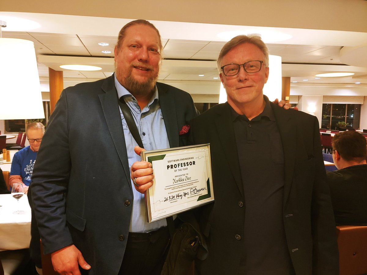Congrats Professor of the Year, Markku Oivo 🥳👏🥳