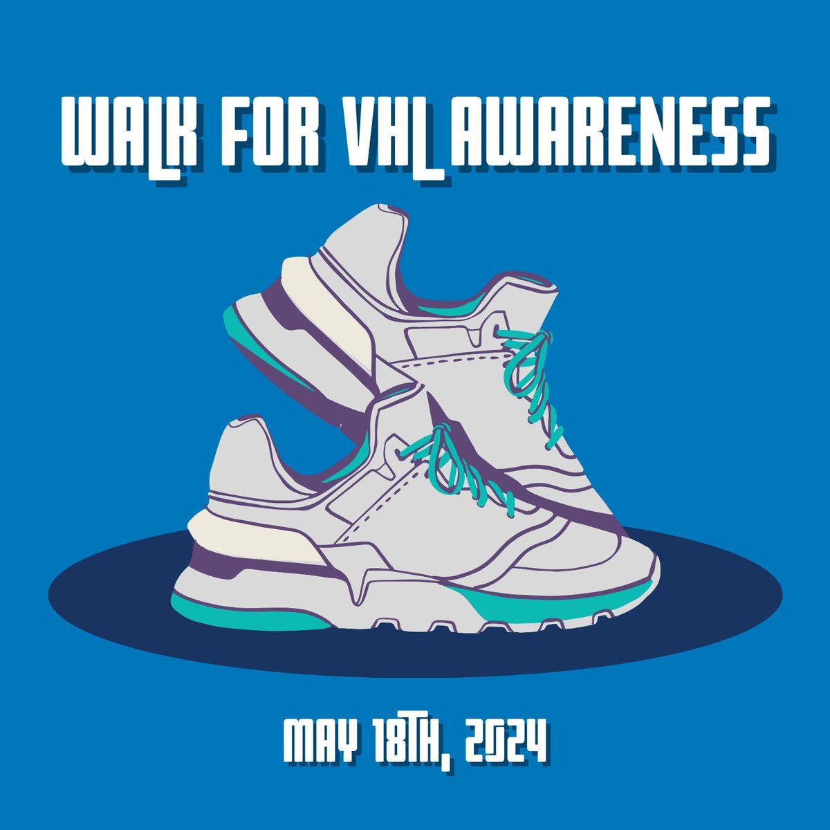 Get your walking shoes laced up - The VHL Awareness Month walk is on May 18th! Help us raise $25k to support critical patient support programs. Register here: buff.ly/3v6TK1Y
