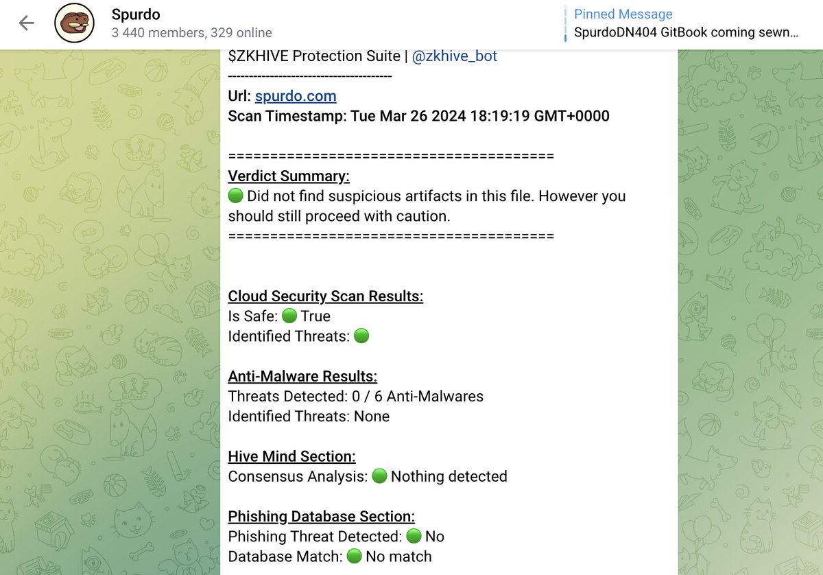 zkHive's tweet image. HiveBot is starting it&apos;s adoption journey!

HiveBot has just launched, and the demand is already overwhelming !

We&apos;re happy to announce that $SPURDO has integrated #HiveBot Anti-Virus into their community - @spurdo_fugg !

Thanks to all the partnerships we set up, you can expect…