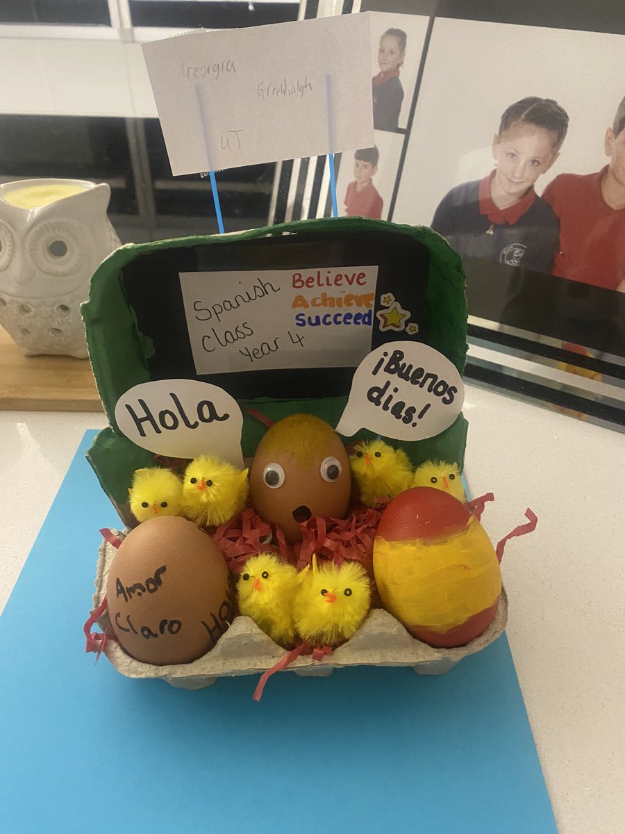 Georgia decided to make a Spanish themed egg entry this year! 🇪🇸❤️ @MasefieldCP #eggcompetition  #spanish #hola #eastercraft