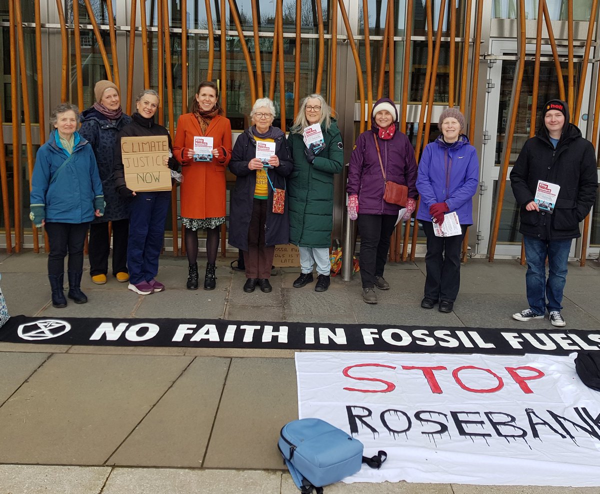 Thank you to @CClimateAction Scotland for keeping up the pressure at Scottish Parliament to #StopRosebank. 

We all need to keep calling for a #justtransition and #fossilfree future, until @GOVUK reverses its approval of the giant new oil field. 🔥🛢🥵