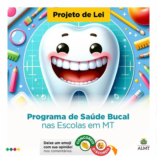 assembleiamt's tweet image. As escolas de Mato Grosso poderão contar com um programa dedicado à saúde bucal dos alunos. 😁📚 

O Programa SORRISO POPE - Programa de Odontologia Preventiva nas Escolas do Estado de Mato Grosso está em pauta na ALMT por meio do projeto de lei nº 87/2024.📜

#ALMT #ProjetoDeLei