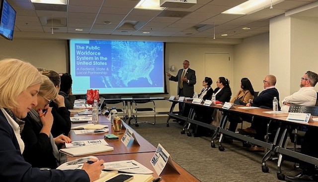 #NASWA President & CEO Scott B. Sanders welcomes representatives from the Australian National Employment Services Association to discuss workforce services.