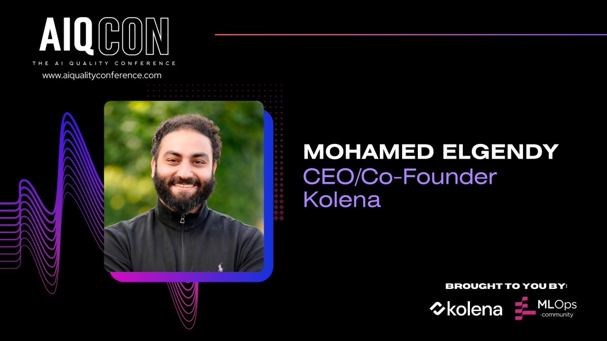 ⚡ SPEAKER SPOTLIGHT ⚡ @_moelgendy is the Co-founder & CEO of @kolenaIO and the author of Manning's book: “Deep Learning for Vision Systems”. Previously, he built and managed AI/ML at top organizations. aiqualityconference.com