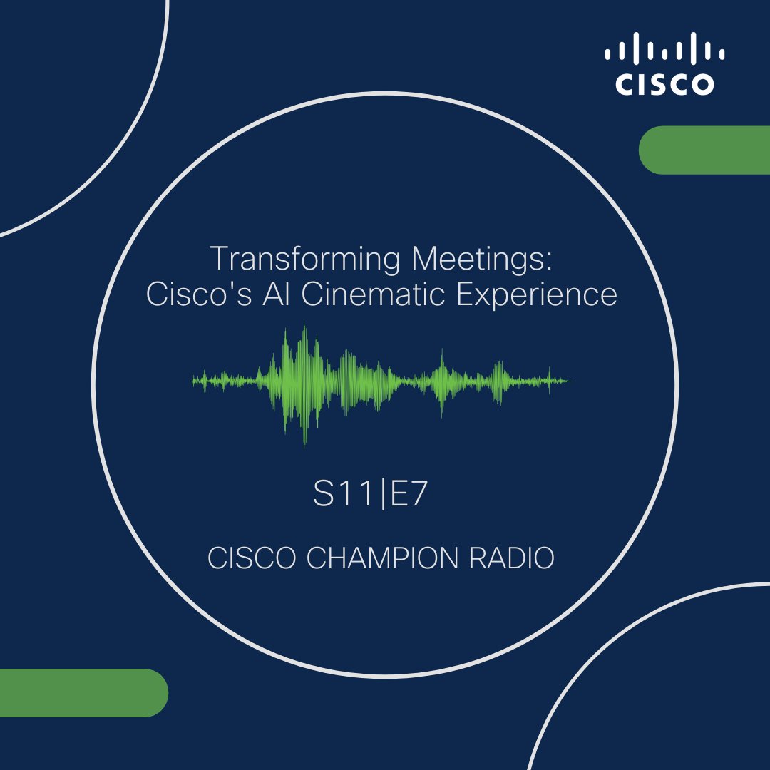 Join us in this episode as we delve into the intricacies of achieving this feat, exploring discussions on Cisco's approach to edge intelligence, and the core design principles driving inclusive and captivating meeting environments. Listen here: cs.co/6012ZT0Bo