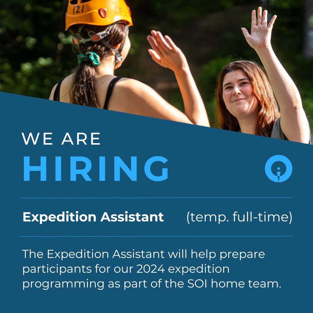 Employment Opportunity! We’re looking to add to our home team for our 2024 expedition programming! If you’re an enthusiastic self-starter check out the full description here: bit.ly/3TT266Y