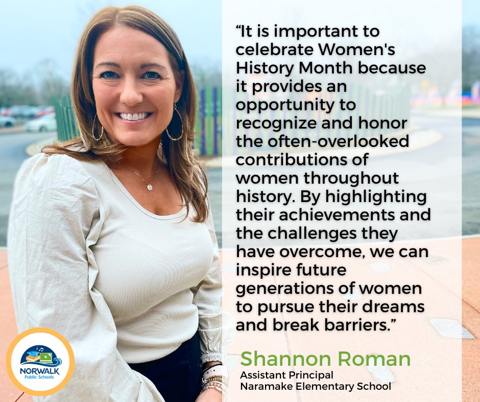 As we approach the end of #WomensHistoryMonth, Assistant Principal Shannon Roman of @NaramakeES_CT reminds us why it’s so important to celebrate the often overlooked accomplishments and contributions of women throughout history.