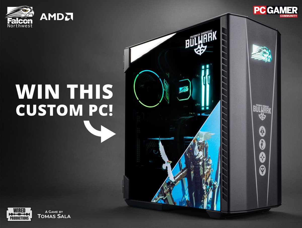 WiredP's tweet image. Win a one-off $5K #Bulwark: Falconeer Chronicles Custom PC, created by @FalconNW and powered by @PCGamer!

Follow, RT, and tag your BFF to #WIN

Rules, links, more entries and sign up via the link 

⚒️: bit.ly/WinBulwarkPC

#Prize #Competition #Giveaway #BuildYourBulwark