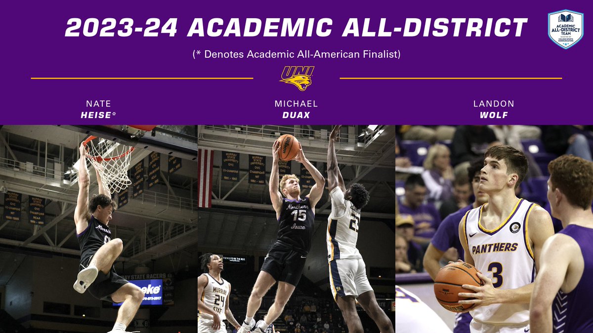 Congrats to Nate, Michael, and Landon on CSC Academic All-District honors!! 📰: bit.ly/3VGsphU #EverLoyal #1UNI