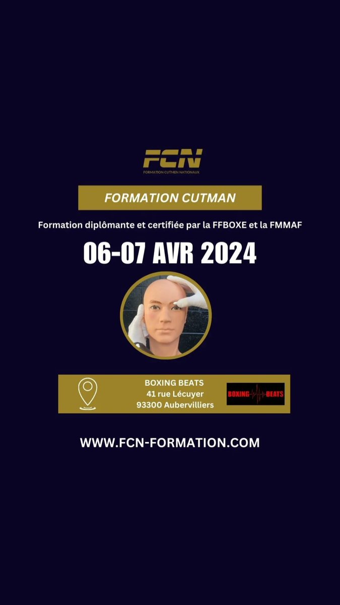 coachcutman's tweet photo. La formation Cutman unique en France.!! https://t.co/hif87TJSmn