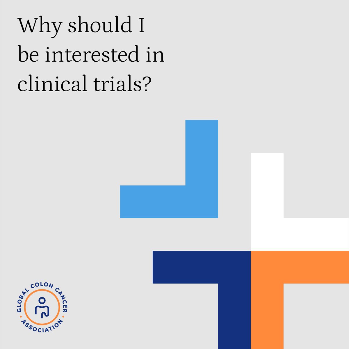 Joining a clinical trial can expand your treatment options now, and bring new treatments to colorectal cancer patients in the future. gcca.info/_CTA_Should_I_… #linkinbio. #clinicaltrialawareness #colorectalcancer