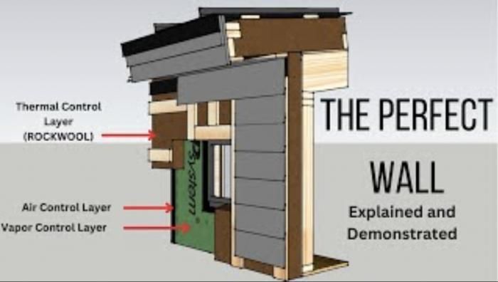 The Perfect Wall, Explained & Demonstrated: buff.ly/46vgIgF #architecture #design #engineering #construction #building #buildings #greenbuilding #walls #insulation #weatherization #health #indoorairquality #IAQ #controllayers #airbarriers #vaporbarriers #energyefficiency