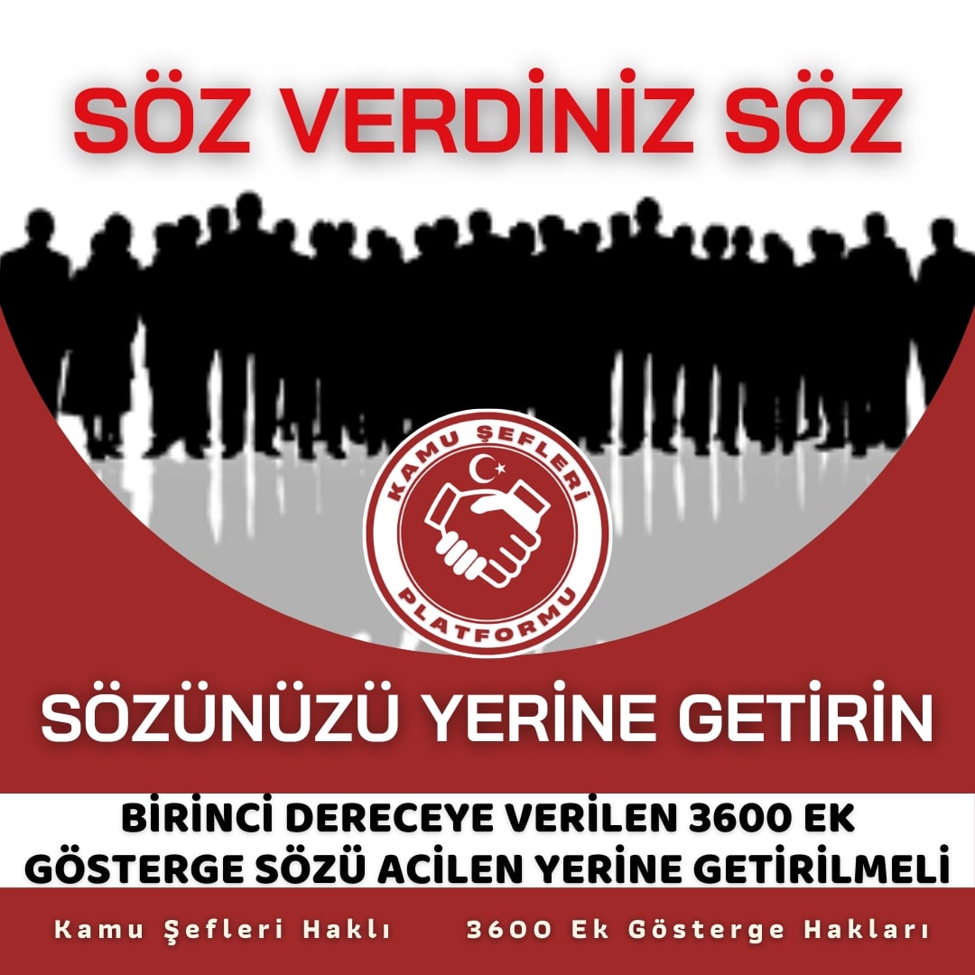 Yönetim Hizmetleri Grubunda Yer Alan Ancak Yönetici #KamuŞefleri ne Verilmeyen 3600 Ek Gösterge Mutlaka Verilmeli Adalet Yerini Bulmalı. #BirinciDereceye3600 #3600Meclise @RTErdogan @isikhanvedat @memetsimsek @_aliyalcin_