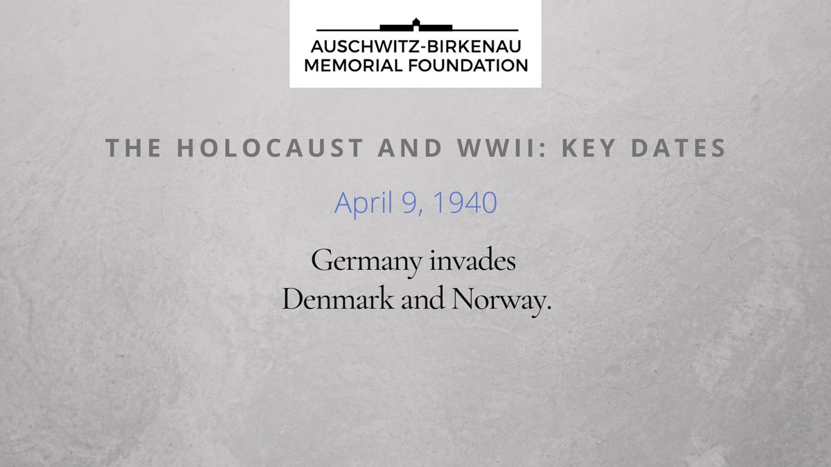 #OTD April 9, 1940: Germany invades Denmark and Norway. #wwii #holocausthistory