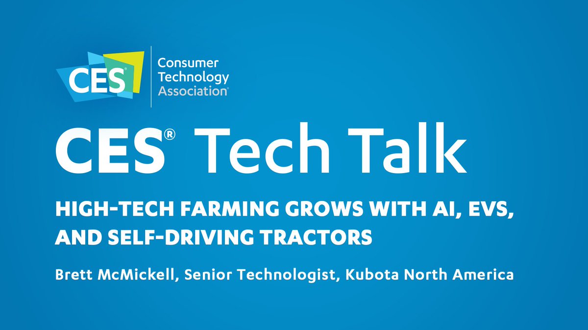 Discover how technology is revolutionizing American farming! 🚜 Kubota's Senior Technologist, Brett McMickell, shares insights on Kubota's cutting-edge agricultural solutions with @JamesKotecki on this week's #CESTechTalk! Listen now: ces.tech/events-program…