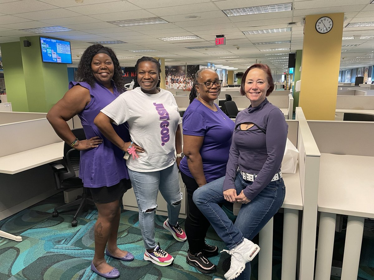 We wore purple today to support multiple causes. #SmithStarzz #weRtheNAC #NAC